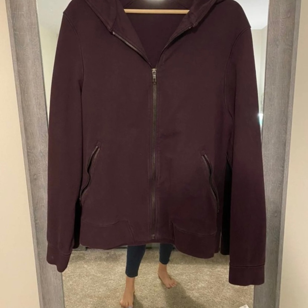 Dark maroon zip up. Lululemon size M